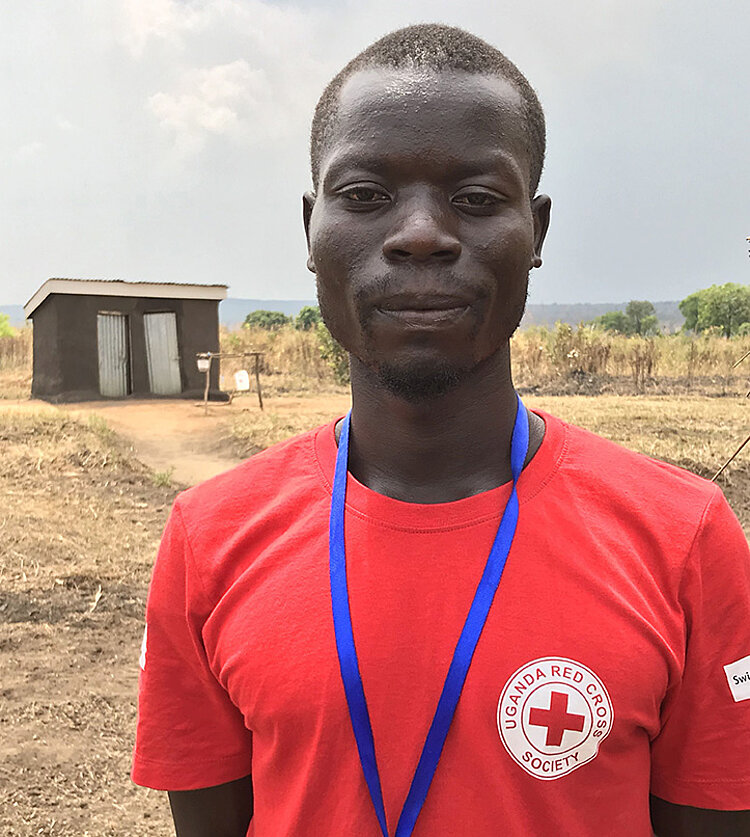 Portrait eines ugandischen Rotkreuz-Mitarbeiters